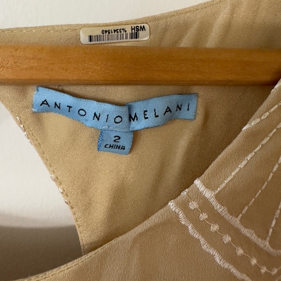 Antonio Melani Classy lined zip dress kaki color excellent preowned sz2 Party - Picture 3 of 16